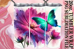 Whimsical nights 20oz tumbler wrap, Butterfly Product Image 1