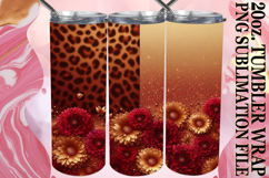 Blissful love 20oz tumbler wrap, Leopard Prints Product Image 1