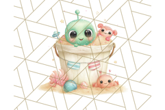 Alien Vacation Clipart PNG, Cute Summer Galaxy Art Clip Art Product Image 5