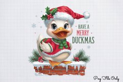 Funny Christmas Duck Sublimation Clipart PNG Product Image 1