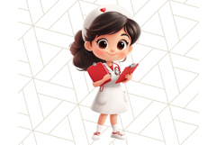 Nurse Clipart Bundle, Medical Staff PNG, Cute Kid Nurse Png Product Image 3