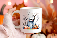 Watercolor Halloween Clipart Set | Pumpkins, Skulls &amp; Bats Product Image 3