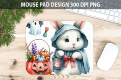 Bunny Mouse pad Sublimation - Halloween Animal PNG Design Product Image 1