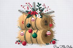 Cute Watercolor Christmas Farm Clipart PNG Product Image 1