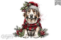 Christmas Dog Clipart Design - High Quality 300 Dpi Product Image 1