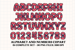 4th July Alphabet png clipart, independence letters doodle Product Image 2