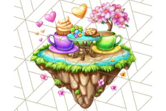 Bright Floating Island PNG Clipart for Fantasy Worlds & Maps Product Image 5