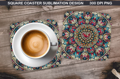 Christmas Coaster Sublimation, Christmas Coaster PNG Design Product Image 1