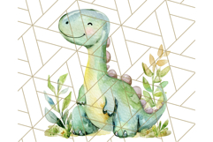 Watercolor Dinosaur and Rainbow PNG Clipart, Baby Nursery Product Image 5