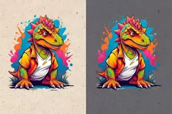 Dino t-shirt sublimation print design png Product Image 2