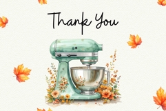 Cozy Fall Baking Watercolor Clipart Bundle Product Image 9