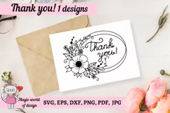 Thank you svg clipart Cut File, gratitude wedding svg Product Image 2