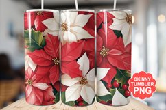 Christmas Flowers Tumbler | Christmas Tumbler Wrap Product Image 1
