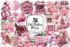 Pink Christmas Morning Clipart Product Image 1