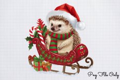 Christmas Hedgehog Clipart PNG Product Image 1
