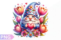 Spring Gnome Clipart - Gnome sublimation PNG Design Product Image 1