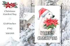 Christmas Bear Garden Flag, Christmas Garden Flag Template Product Image 1