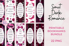 Cute Smut Dark Romance Printable Bookmarks Bundle Gothic PNG Product Image 1