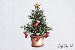 Cozy Christmas Houseplant Clipart PNG Product Image 1