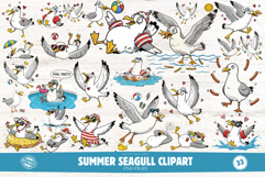 Summer Seagull Clipart Product Image 1