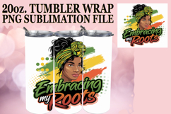 Happy beginnings 20oz tumbler wrap, Black Woman Product Image 1