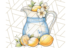 Mediterranean Cottagecore Kitchen PNG Clipart with Lemons Product Image 5