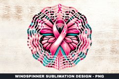Cancer Awareness Ribbon Wind Spinner Sublimation Design Product Image 1