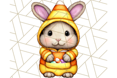 Halloween Bunny Clipart, Cute Bunnies in Costumes PNG Product Image 5