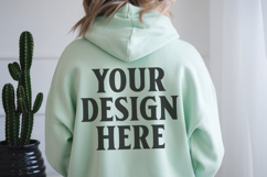 Mint Gildan 18500 Hoodie Sweatshirt Mockup, Unisex Hoodie Product Image 1