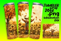 Autumn Scene Tumbler Wrap | 20oz Watercolor Design Product Image 1