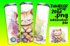 Watercolor Critter Parade Tumbler Wrap - 20oz Product Image 1