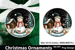 Christmas Ornaments PNG Round Sign PNG, Christmas Round Sign Product Image 1