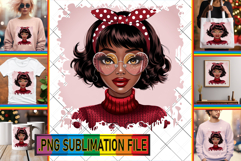 Playful TSHIRT Art Ideas PNG, Afro Girl Product Image 1