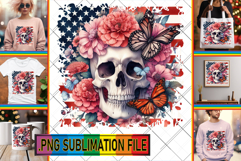 Cozy TSHIRT Ideas Magic PNG, Skull USA Product Image 1