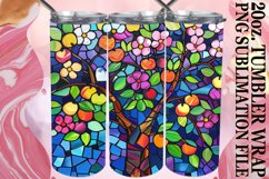 Colorful Stained Glass Tree 20oz Wrap Sublimation Tumbler Product Image 1