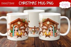 Christmas nativity mug wrap PNG for sublimation 11oz 15oz Product Image 2
