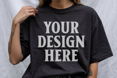 Comfort Colors 1717 Black TShirt Mockup, CC1717 mockup, Tran Product Image 1