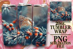 Whimsical Butterfly Tumbler Wrap - Spring Blossoms Product Image 1