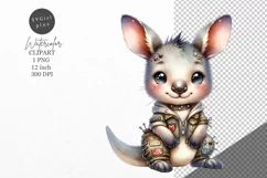 Kangaroo clipart, Punk clipart, Cute animals clipart Product Image 1