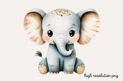 Boho Nursery Baby Clipart PNG Product Image 1