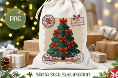 Cartoon Christmas Santa Sack, Merry Christmas Gift Bag Product Image 1
