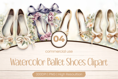 Ballet Shoes Clipart PNG Product Image 1