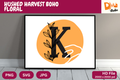 Hushed Harvest Boho Floral Monogram Product Image 1