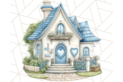 Pastel Fairy Garden Clipart, Cute Fairies &amp; Toadstools PNG Product Image 10