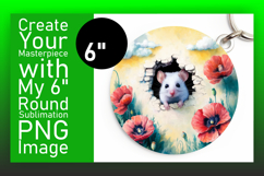 Vibrant Round Design for Keychains , Animals In Wall Product Image 1