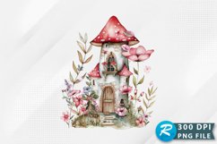 Watercolor Floral Fairy House Clipart Bundle Product Image 8