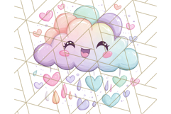 Kawaii Weather Clipart PNG, Cute Pastel Weather Icons Product Image 5