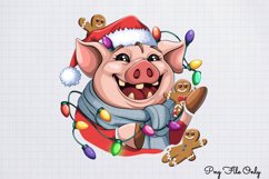 Funny Christmas Animals Clipart PNG Product Image 1
