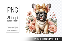 Watercolor Cute Bulldog Clipart PNG Bundle, Bulldog Art Product Image 18