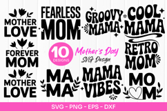 Fearless Mom Quotes Mothers Day SVG PNG Product Image 1